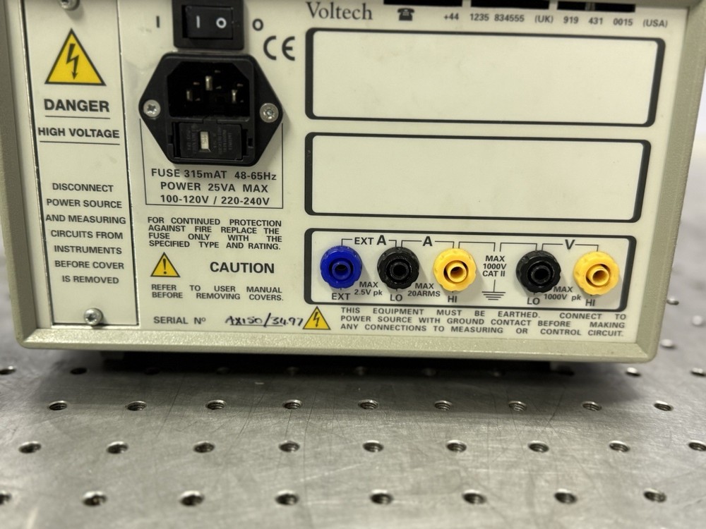 Voltech PM100 Power Analyzer – Powers On, Untested