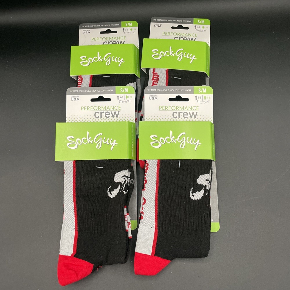 Sock Guy "Alberto's" Performance Crew Running Cycling Sport Socks S/M