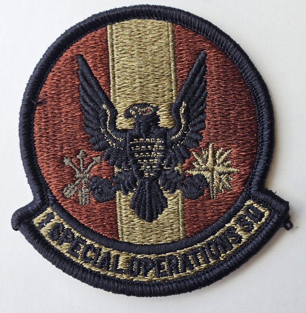 Air Force 1st Special Operations Squadron Spice Brown Hook Back Patch