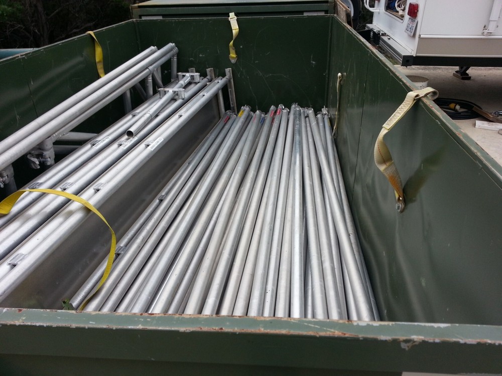 Aluminum Scaffolding Ramp with storage Boxes
