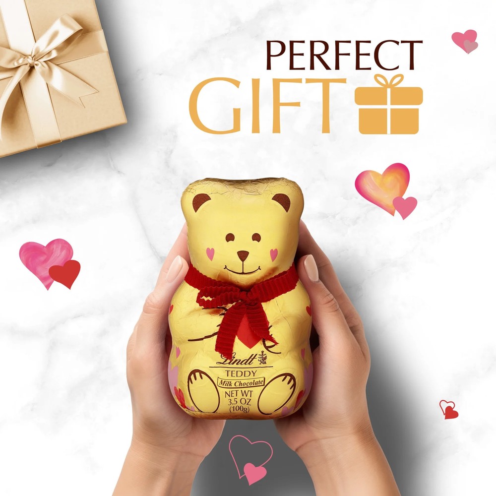 Valentine Teddy Shaped Milk Chocolate Candy