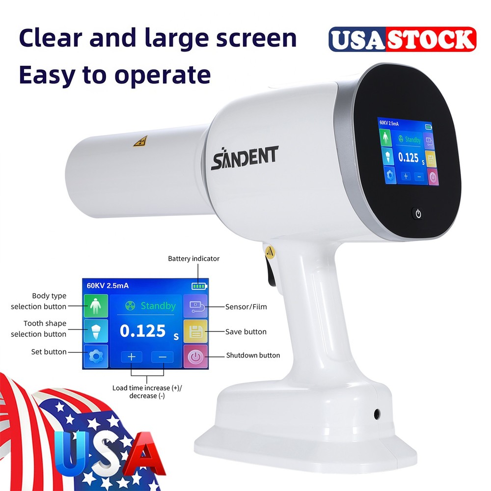 Dental Portable Imaging System Handhold X Machine Unit Ray High Frequency+Shield