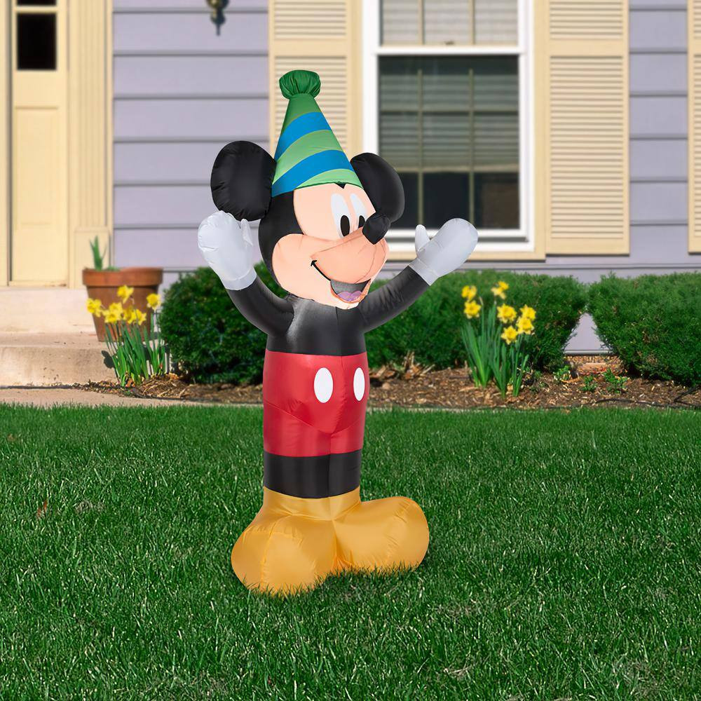 4 Ft. Tall Airblown Mickey with Party Hat