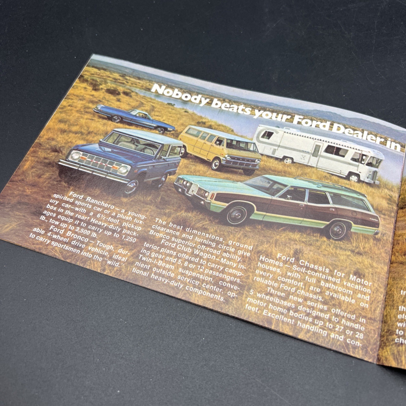 Vtg Orig Dealership Advertising Ford Recreation Vehicle Trailers Camper Brochure