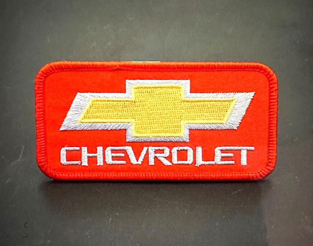VINTAGE STYLE CHEVROLET EMBROIDERED IRON-ON PATCH...RARE COLOR COMBINATION...