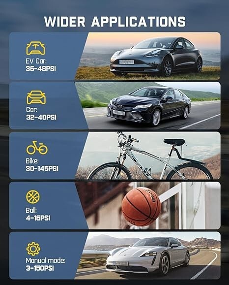 Fanttik X8 APEX EV Tire Inflator Portable Air Pump, 2X Faster Inflation, 150PSI