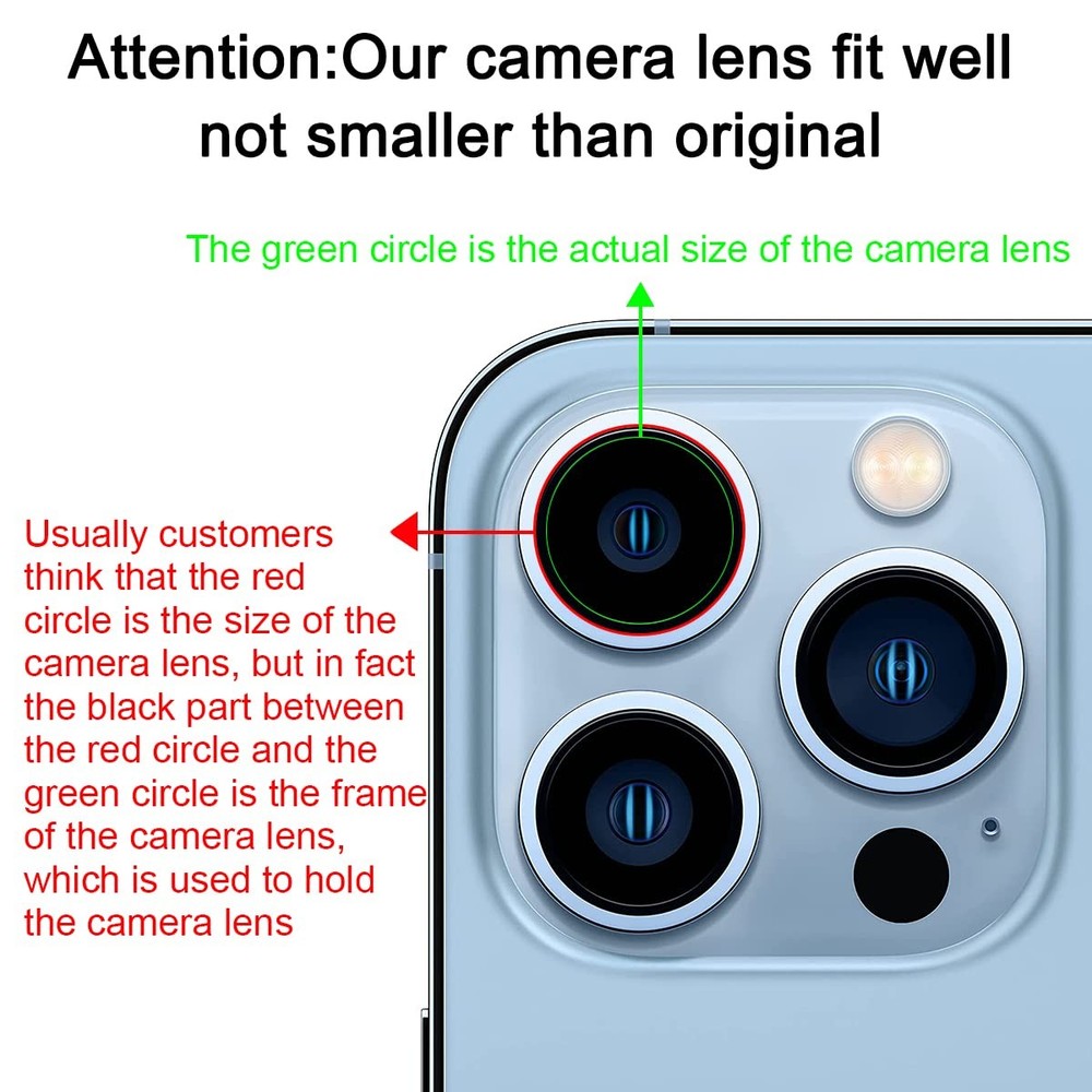 Perzework OEM Back Camera Glass Lens iphone 13 pro / 13 max