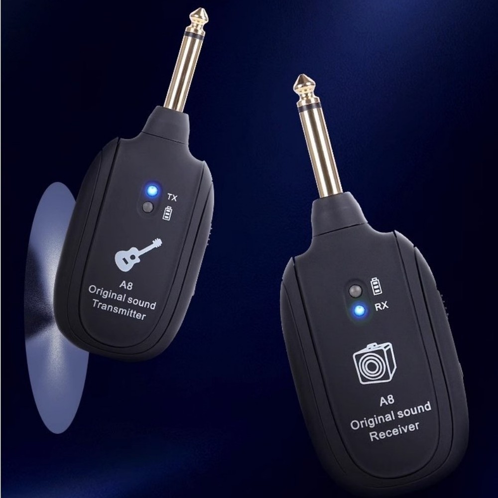 Professional Grade Wireless Guitar Transmitter & Receiver Rechargeable
