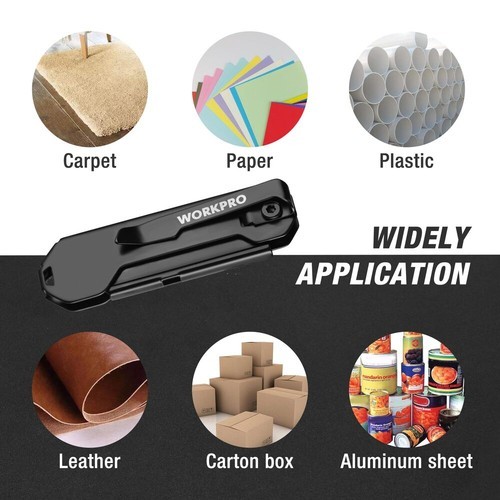 WORKPRO EDC Folding Utility Knife Mini Box Cutter with Quick Open Axis Lock New