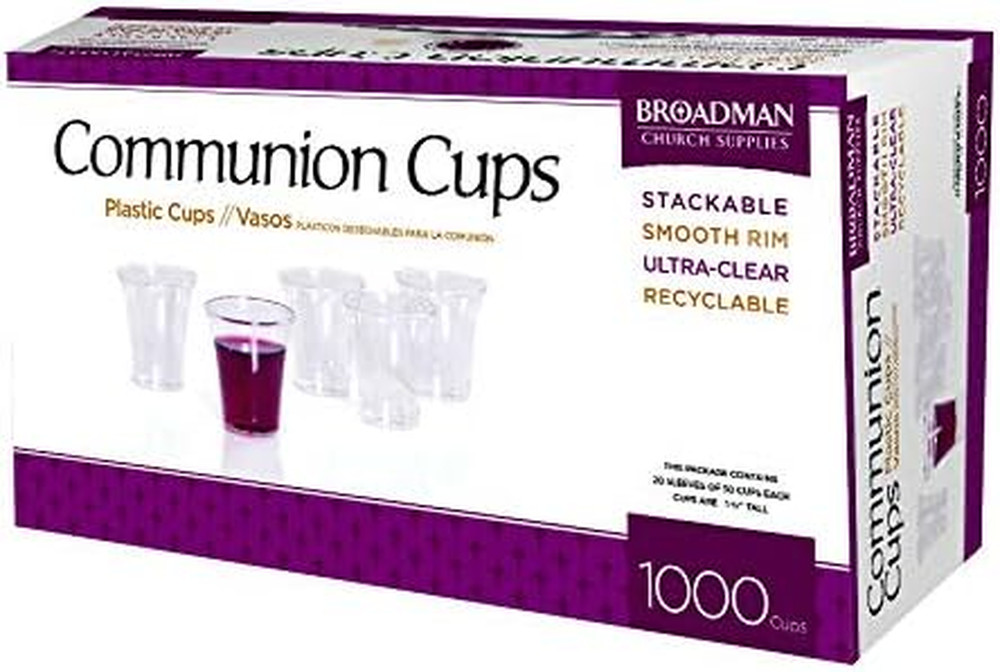 Plastic, Disposable, Recyclable Communion Cups, 6000 Count