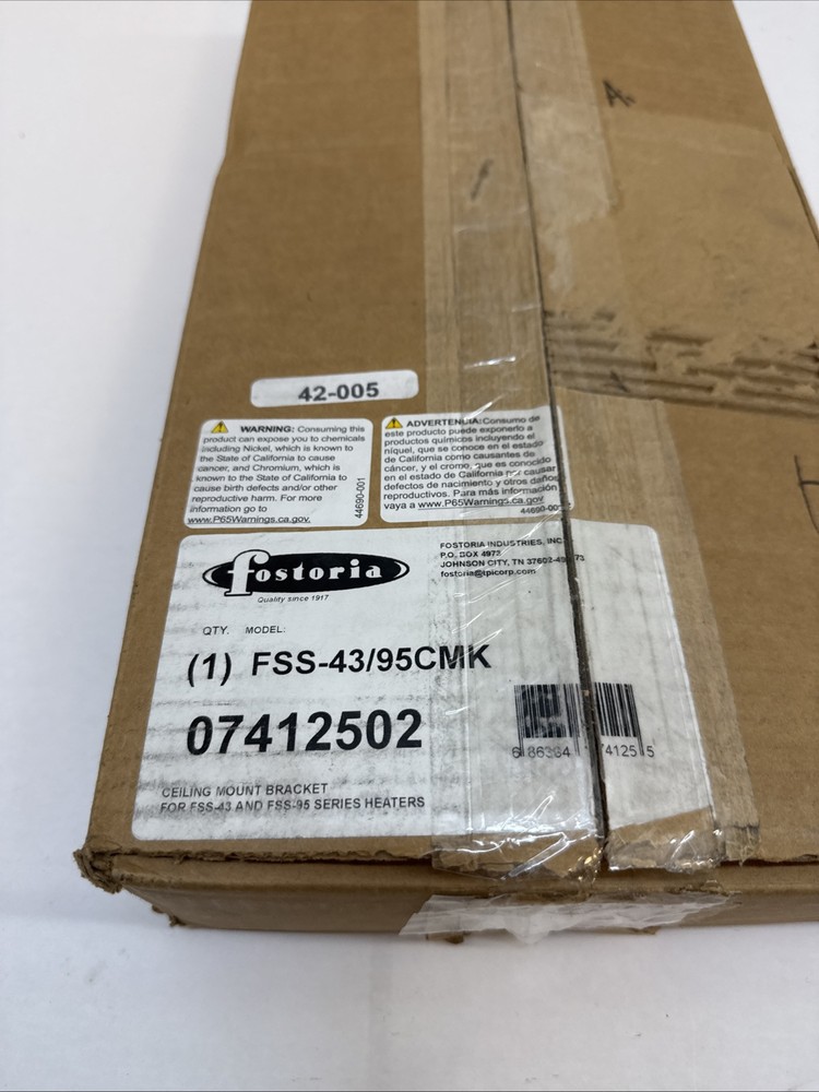 Fostoria FSS-43/95CMK Ceiling Mount Bracket