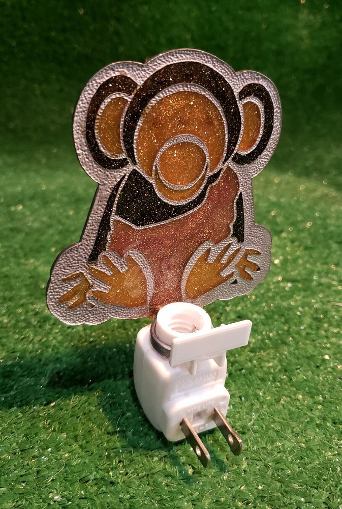 Stained Glass Monkey Night Light
