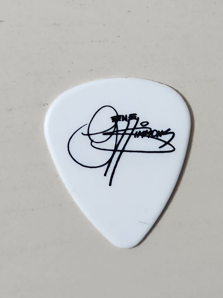 KISS Gene Simmons RARE VINTAGE White Farewell Tour Guitar Pick From Concert COOL