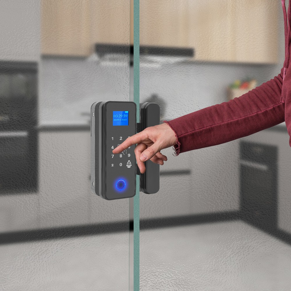 Door Mounted Smart Door Lock Fingerprint Door Lock Codes Lock USB  Interface
