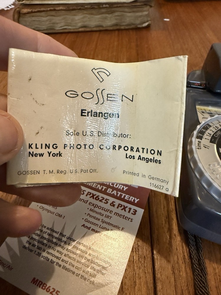 Gossen Luna-pro Incident Light Meter, Cases + variable angle attachment