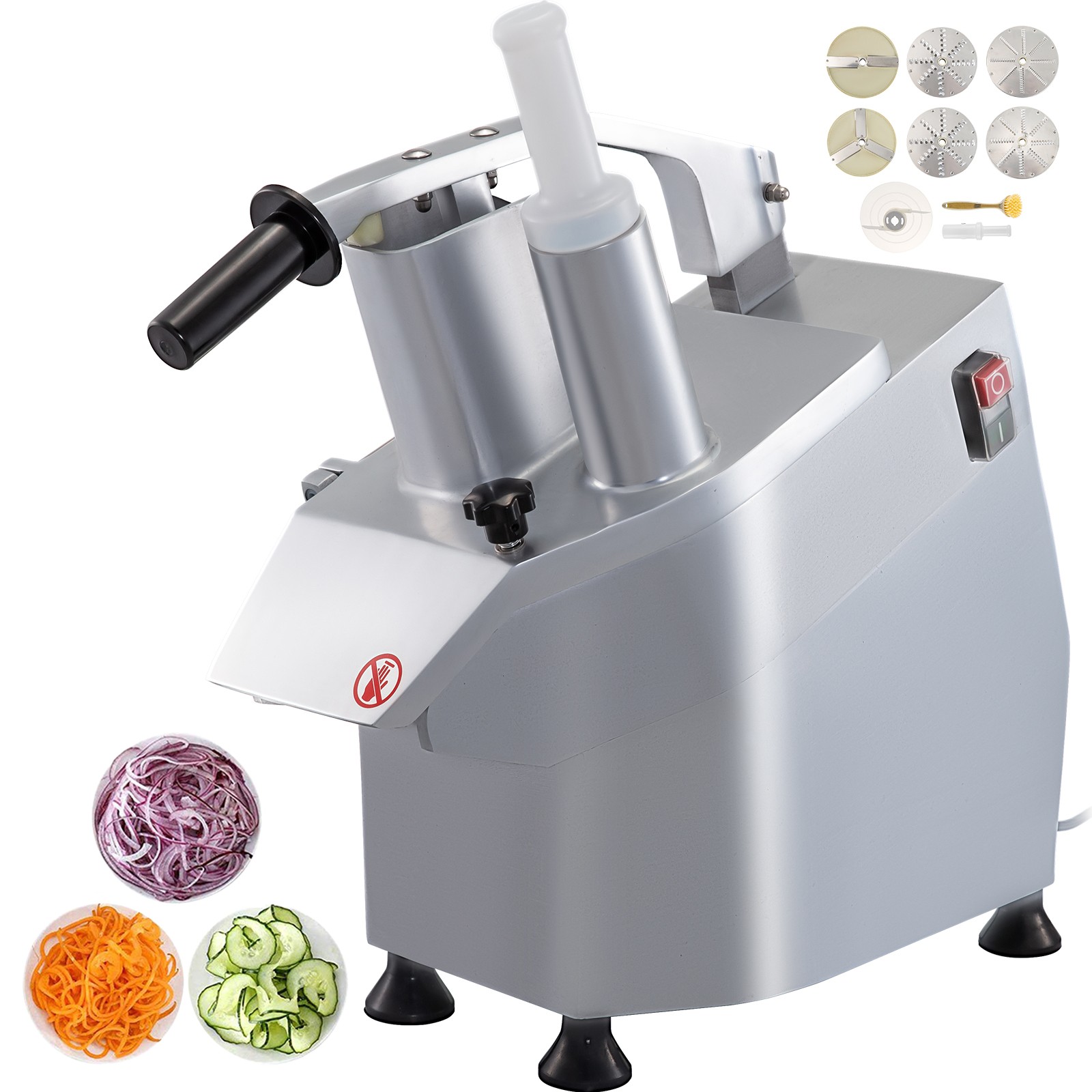 VEVOR Vegetable Cutter Commercial Food Processor 6 Cutting Disks Vegetable