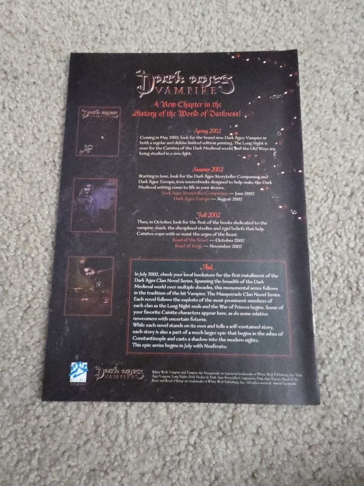 Dark Ages Vampire, Promo, Booklet, 2002