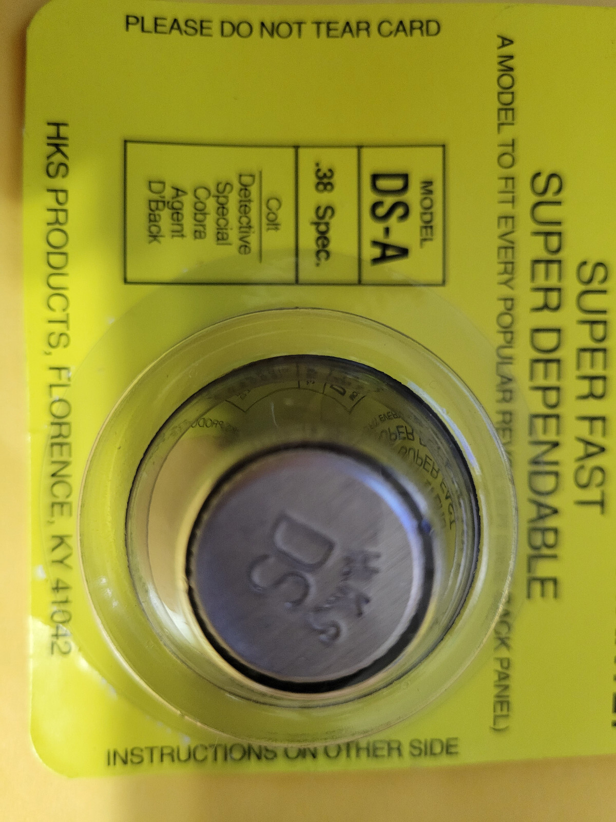 HKS Speedloader DS-A for 6 shot 38spec Colt - Detective Special, Cobra - NEW