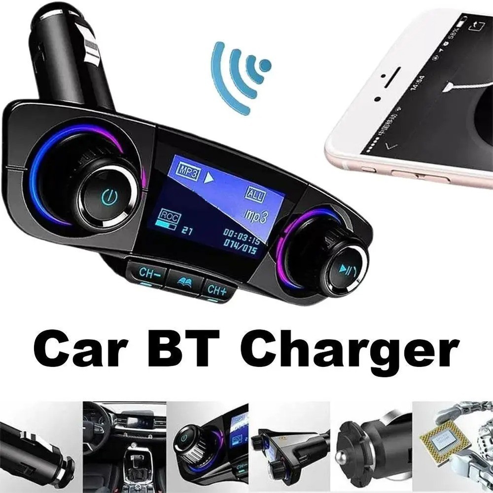 Bluetooth Car FM Transmitter MP3 Player Hands free Radio Adapter Kit USB Charger