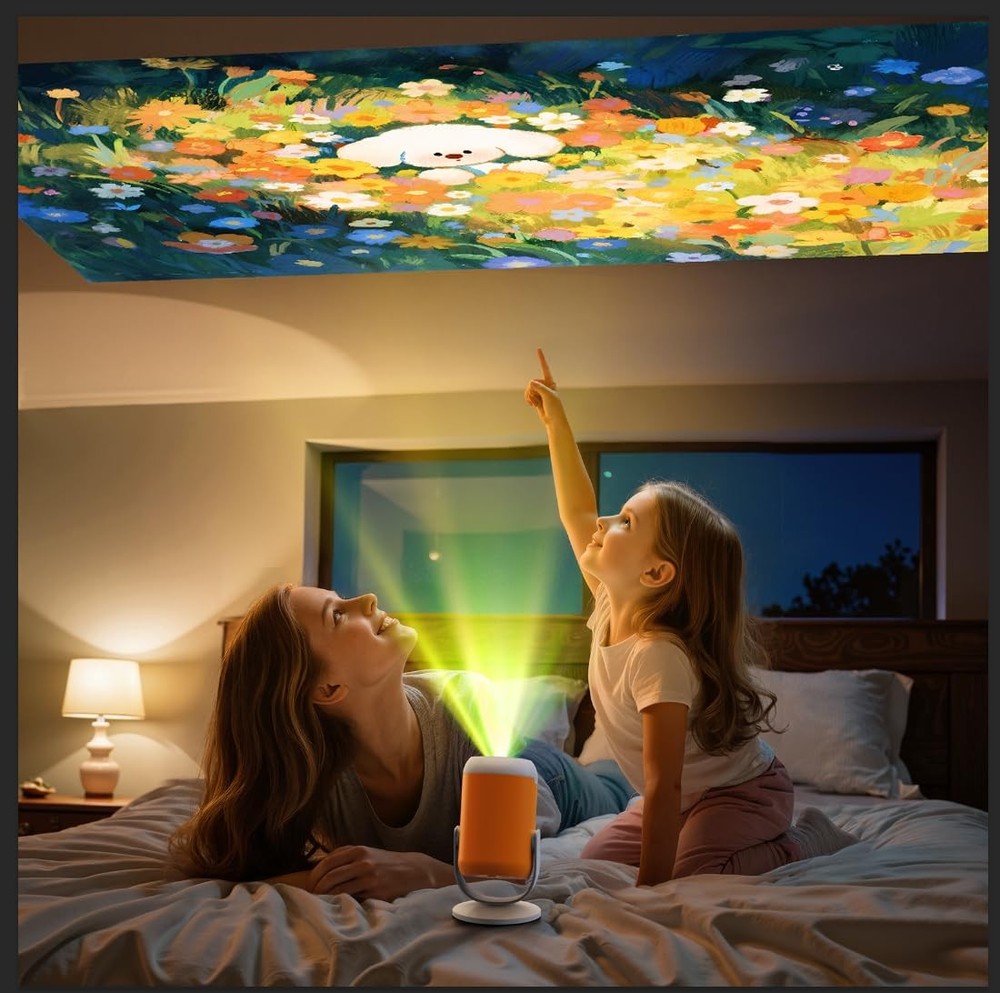 Portable Mini Projector with WiFi and Bluetooth Rotatable Movie Projector wit...