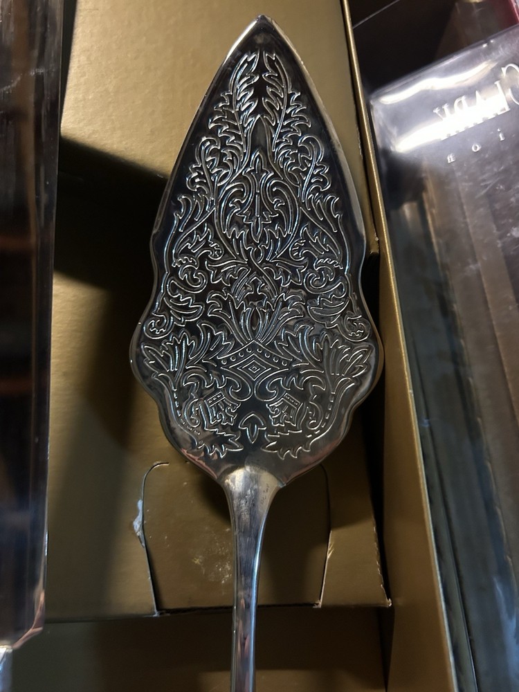 Beverly Clark Collection Silver Plated Wedding Knife Cake Server EUC