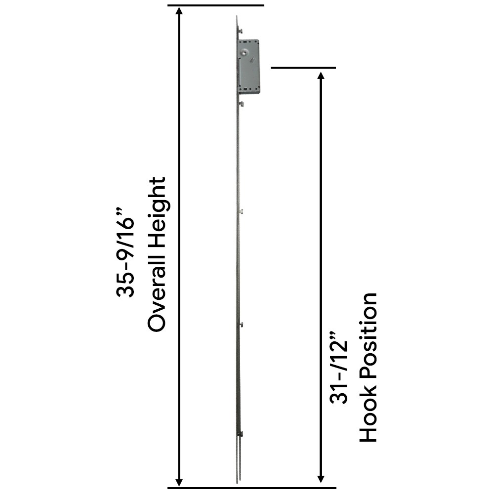 ESSVE P2000 Active Upper Hook Assembly 20mm Multipoint Lock 6'5" Door UF2243