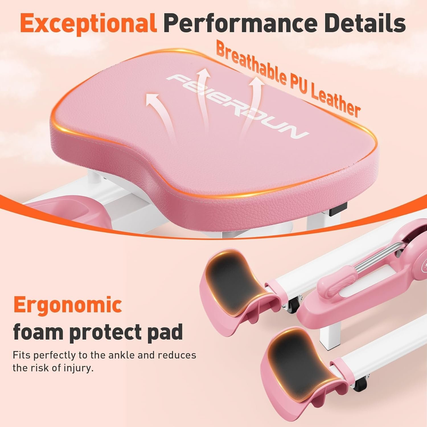 Adjustable Leg Stretcher Machine with 6-Level Inclination System 330lbs Capacity