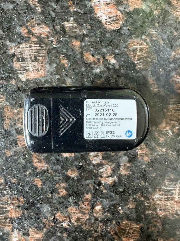 OxyWatch™ C20 Fingertip Pulse Oximeter Walgreens New Without Box