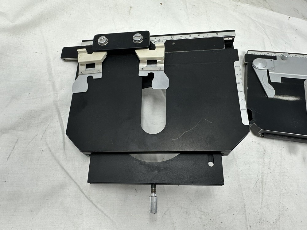 2x Microscope Stages For Nikon Labophot Microscopes