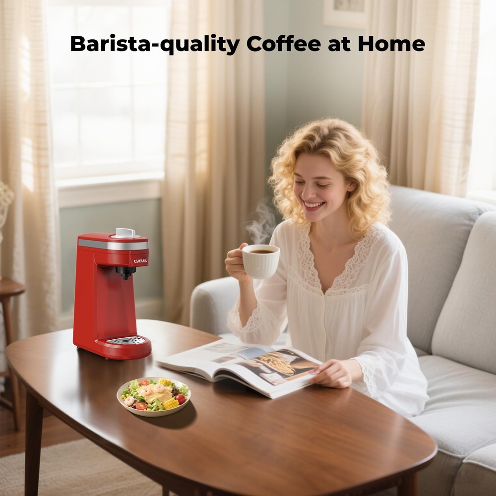 CHULUX Mini Coffee Maker for K Capsule, Single Serve Coffee Maker for One Cup...