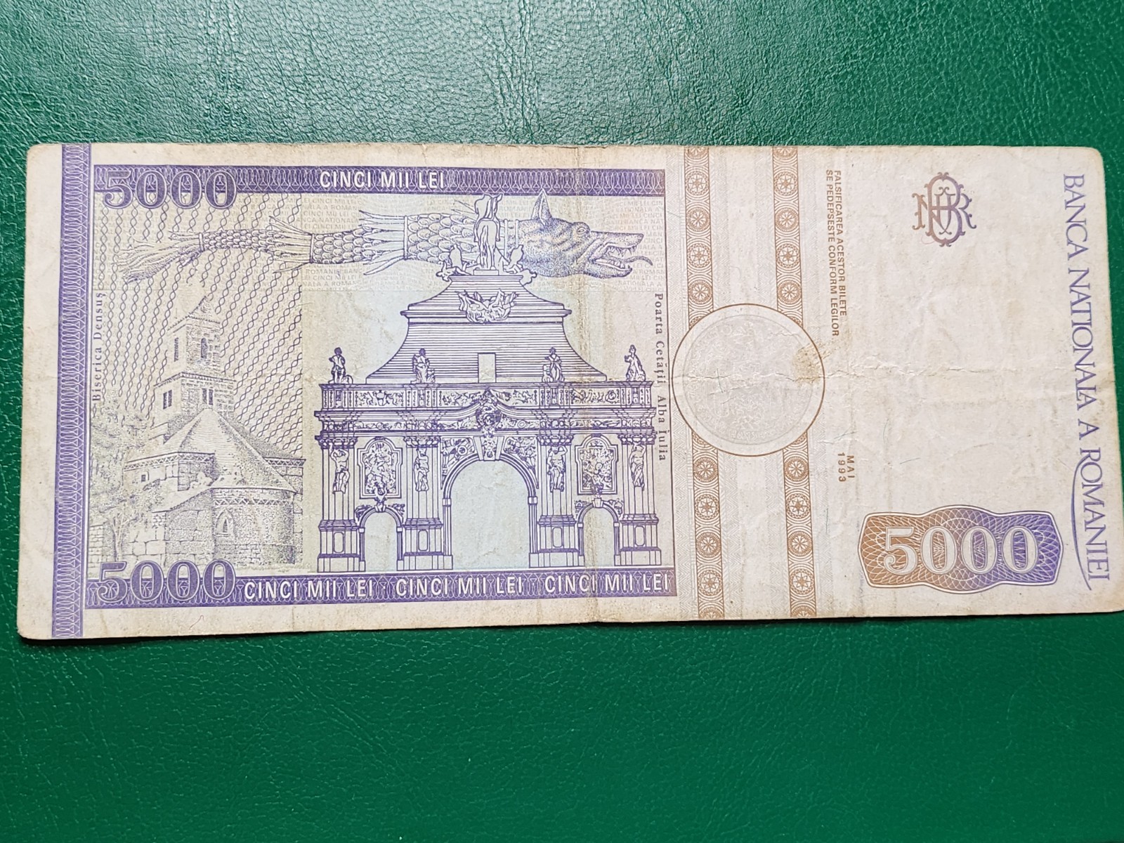 ROMANIA - 5000 LEI 1994 - BANKNOTES