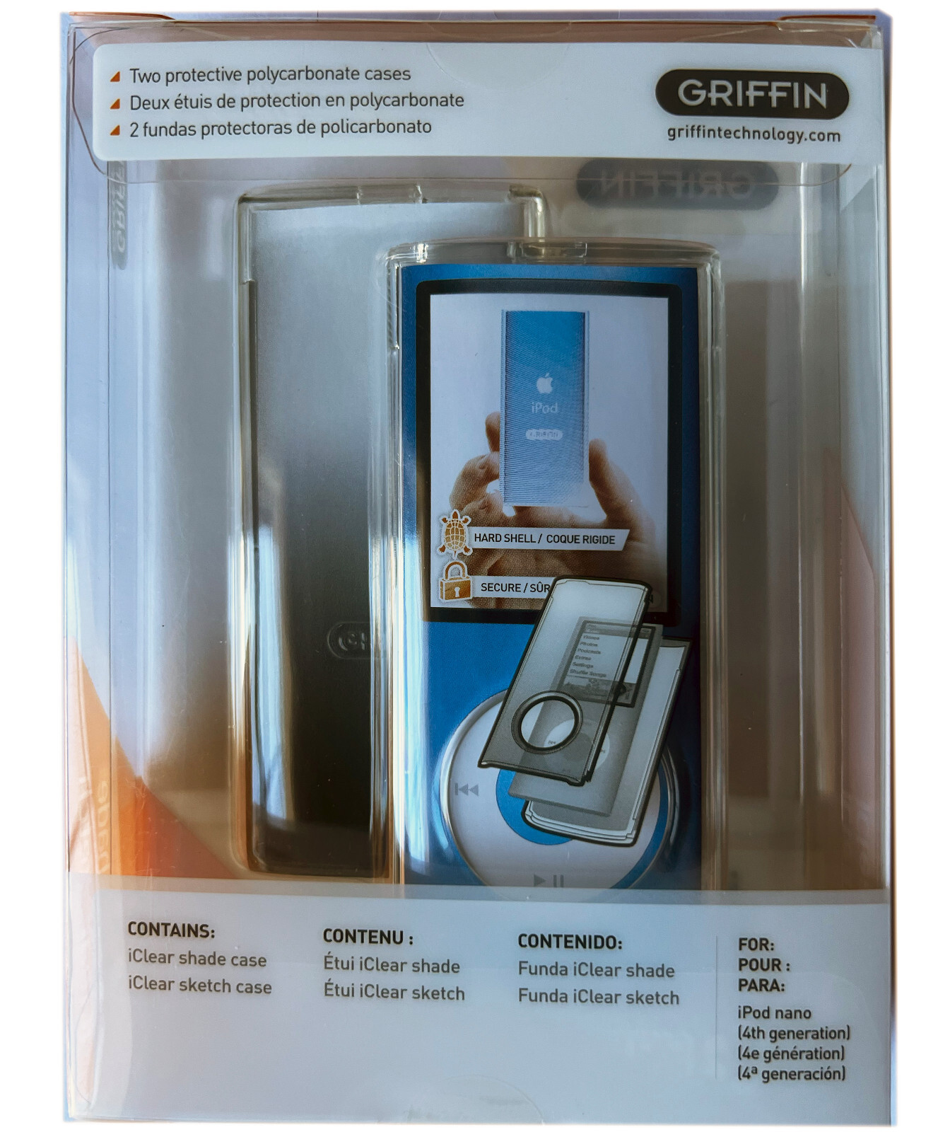 Protective Cover CLEAR HARD SHELL Tough Case for 4th GEN iPod Nano 4G 8GB 16GB