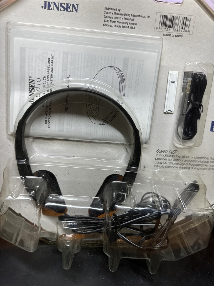 Vintage Jensen Personal CD Player W Programmable Memory Model CD-345lck Black