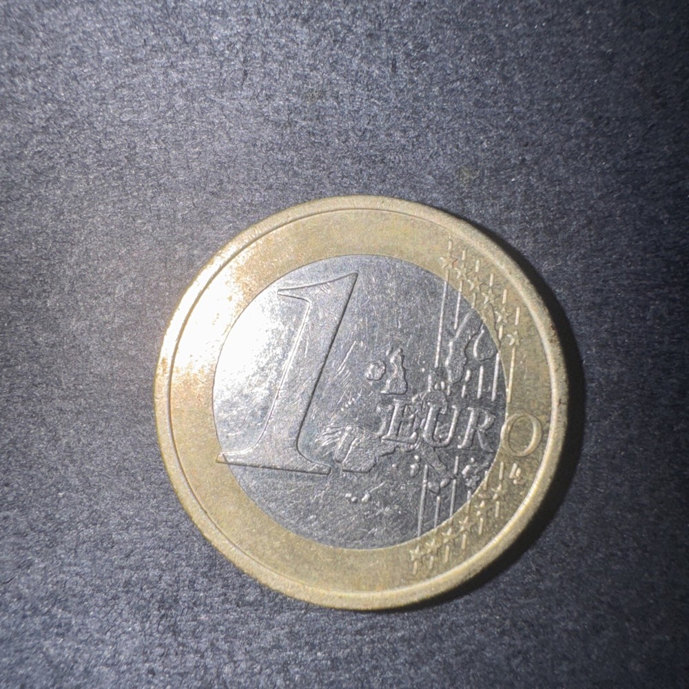 1 Euro Spanien 2002 - vergoldet