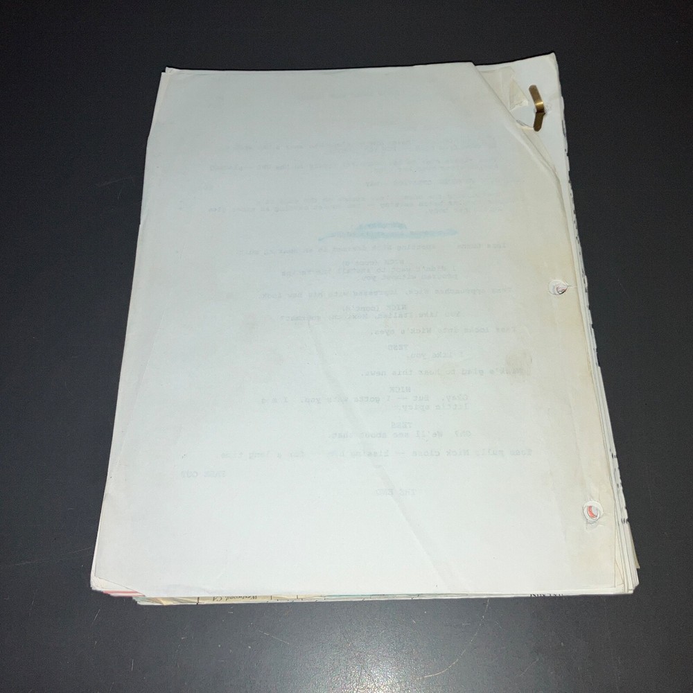 Storm Watch 2001 Movie Script Sci Fi Gamer Production Draft Notes COA