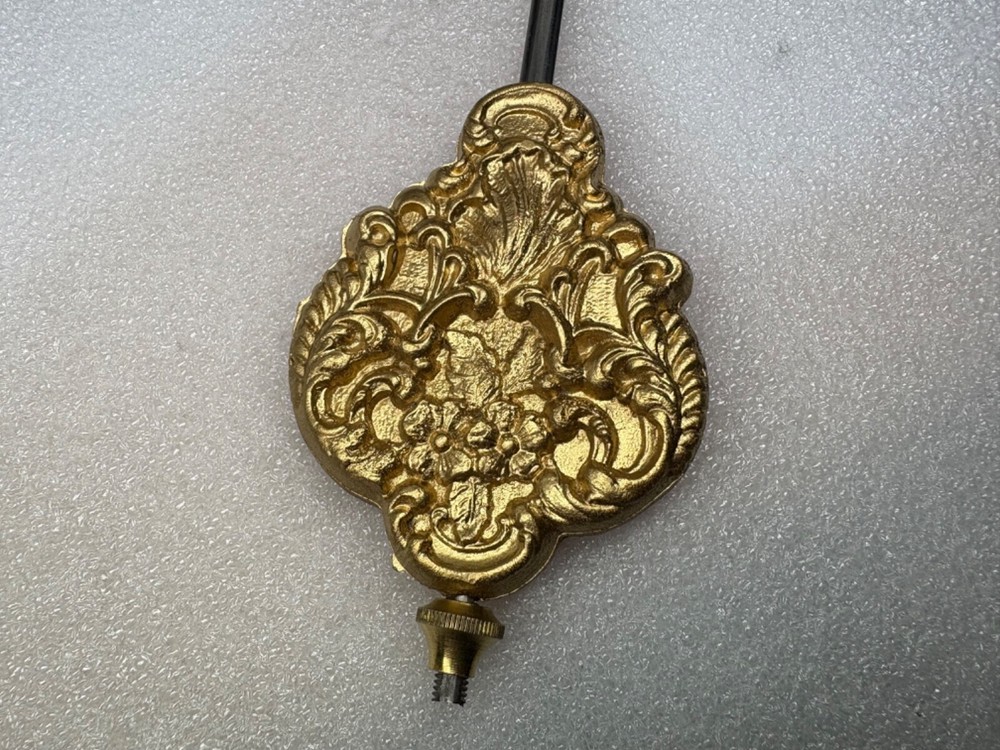 Kitchen Clock Pendulum Antique Reproduction Flower Design