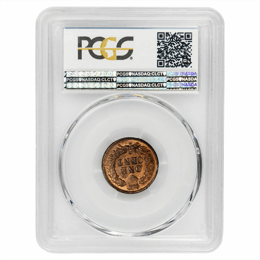 1874 Indian Head Cent 1C PCGS MS 64 RB CAC