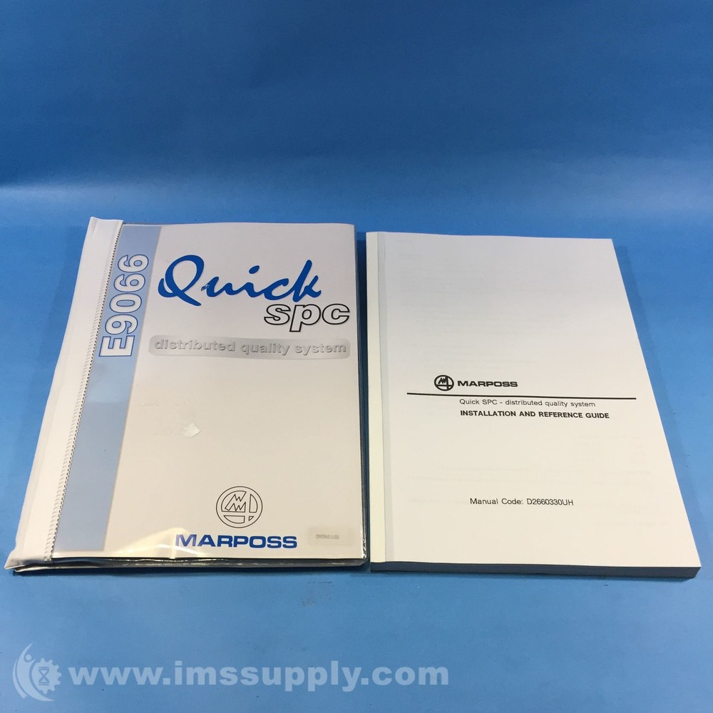 Marposs CM09A01U33 E9066 Installation Guide and Software Disks FNIP