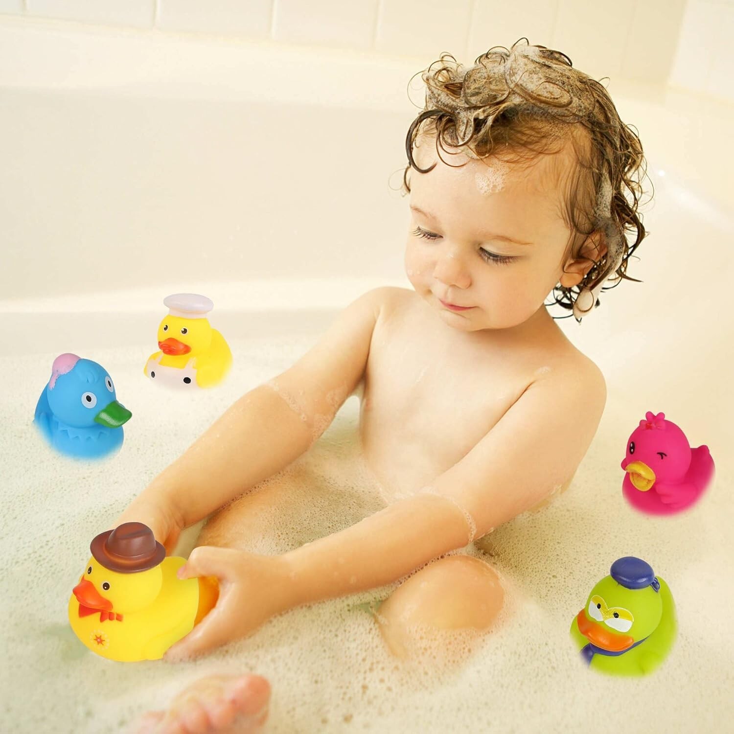 Rubber Ducks in Bulk,Assortment Duckies for Jeep Ducking Floater Duck Bath Toys