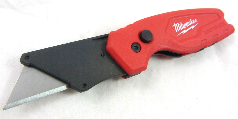 Milwaukee 3 Pack 48-22-1500PA FASTBACK Push Button Compact Folding Utility Knife