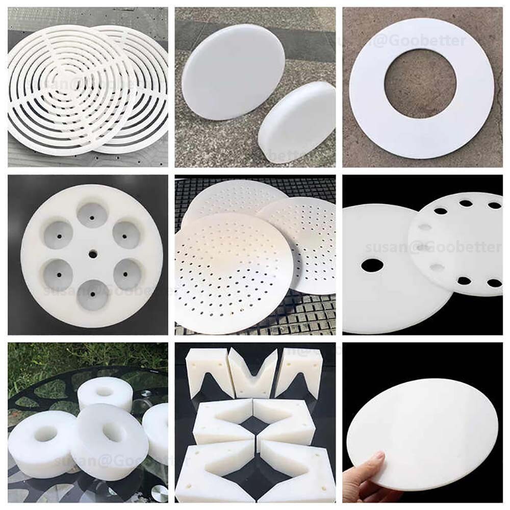 Circles Cut Disc Circles Round White PP Plastic Custom Sizes Available 20-350mm
