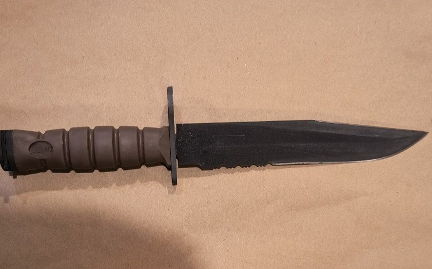 Vintage OKC3S Knife USMC Marine Corps Bayonet Ontario Knife Co & MOLLE Sheath