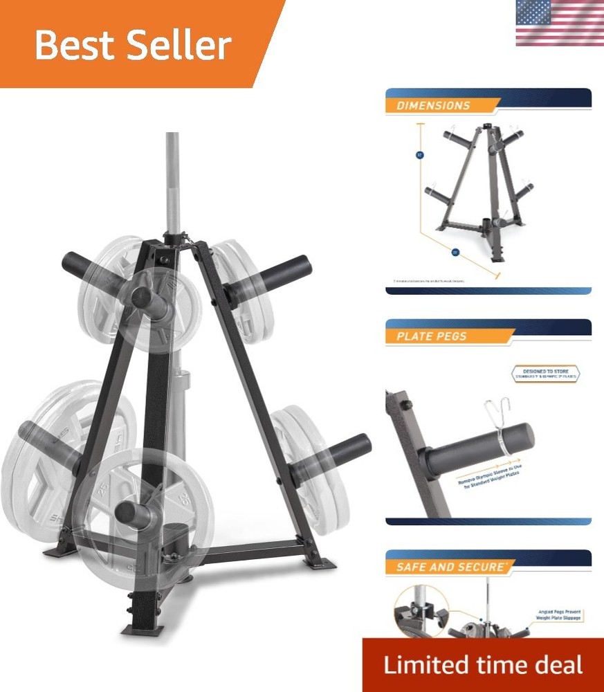 Compact and Durable Olympic Weight Tree for Efficient Plate Storage Solutions