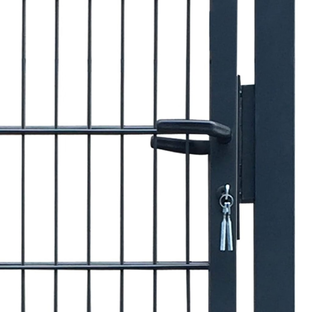 2D Fence Gate (Single) Anthracite Grey 39.4x47.2"