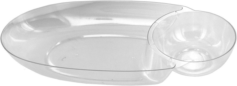NEW Kitchen Essentials Large Chip & Dip Tray, 17" x 8" x 2.5", Transparent
