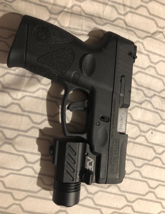 Compact 400 Lumen Flashlight For TAURUS PT111 G2 G2C Pistol