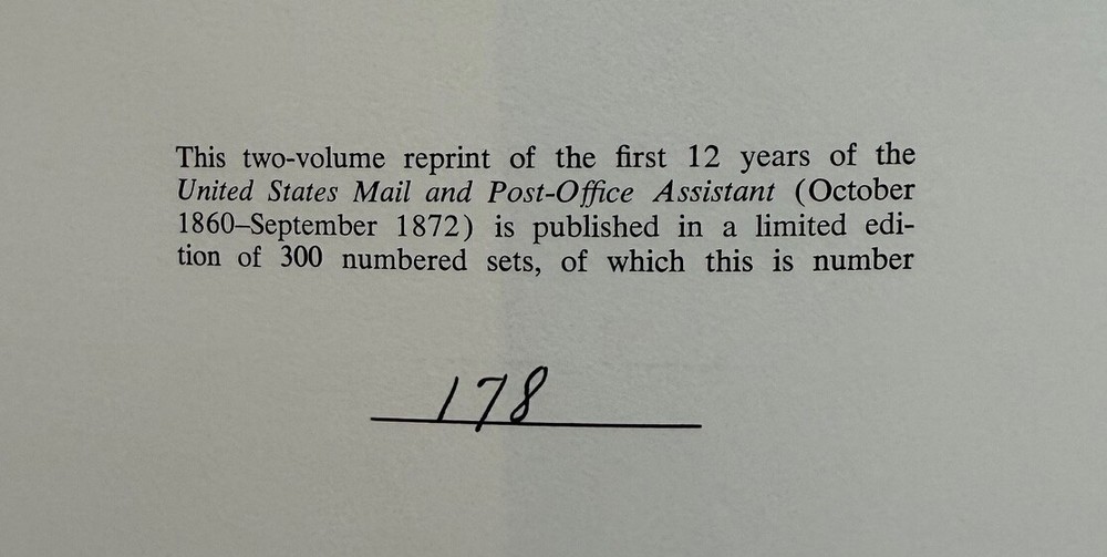 NEW PERFECT SET w/SLIPCASE - HOLBROOK UNITED STATES MAIL & POST OFFICE ASSISTANT