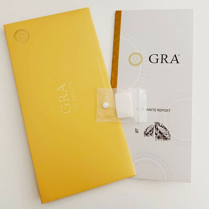 GRA Certified Loose Moissanite Round Stones D VVS1 All Sizes