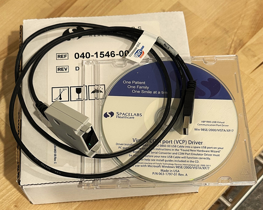 Spacelabs 90207/90217 USB-A Infrared Cable