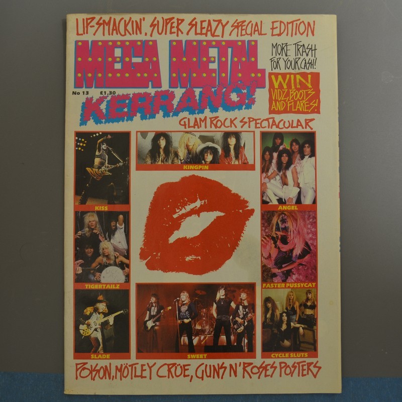 Kerrang Magazine Mega Metal 1987 GNR Centerfold Intact Ships Free in USA